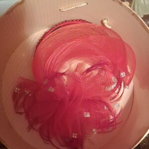 Elegant Red Fascinator